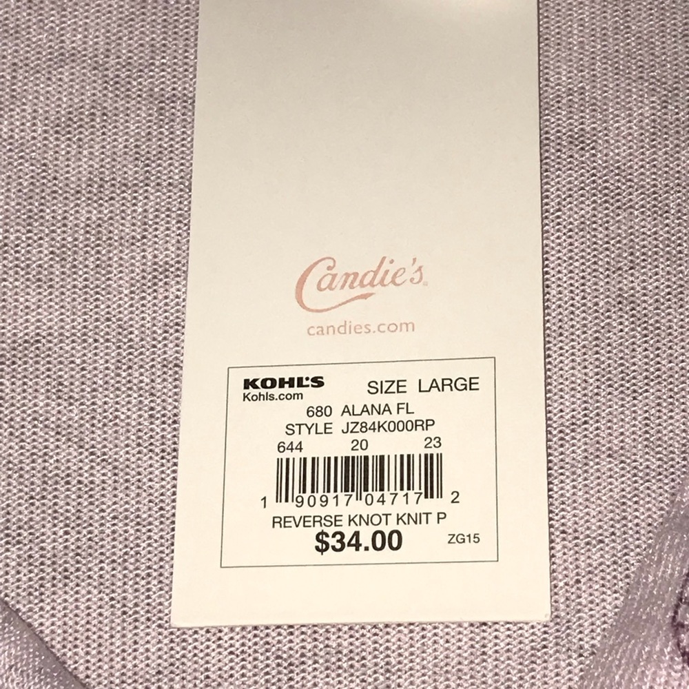 JUNIORS NWT Candie’s Reversible Sweater - Picture 4 of 6